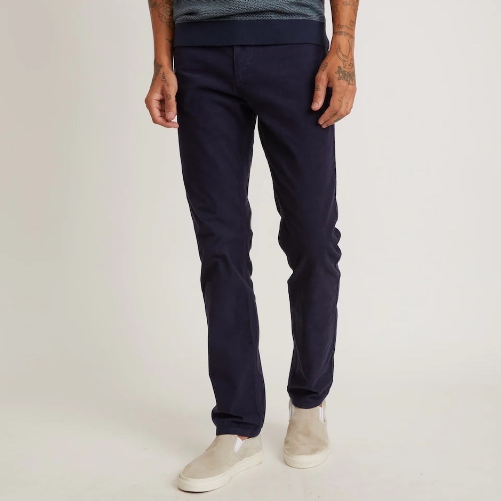 NWT Marine Layer 5 Pocket Cambridge Corduroy Pant in Dark Navy